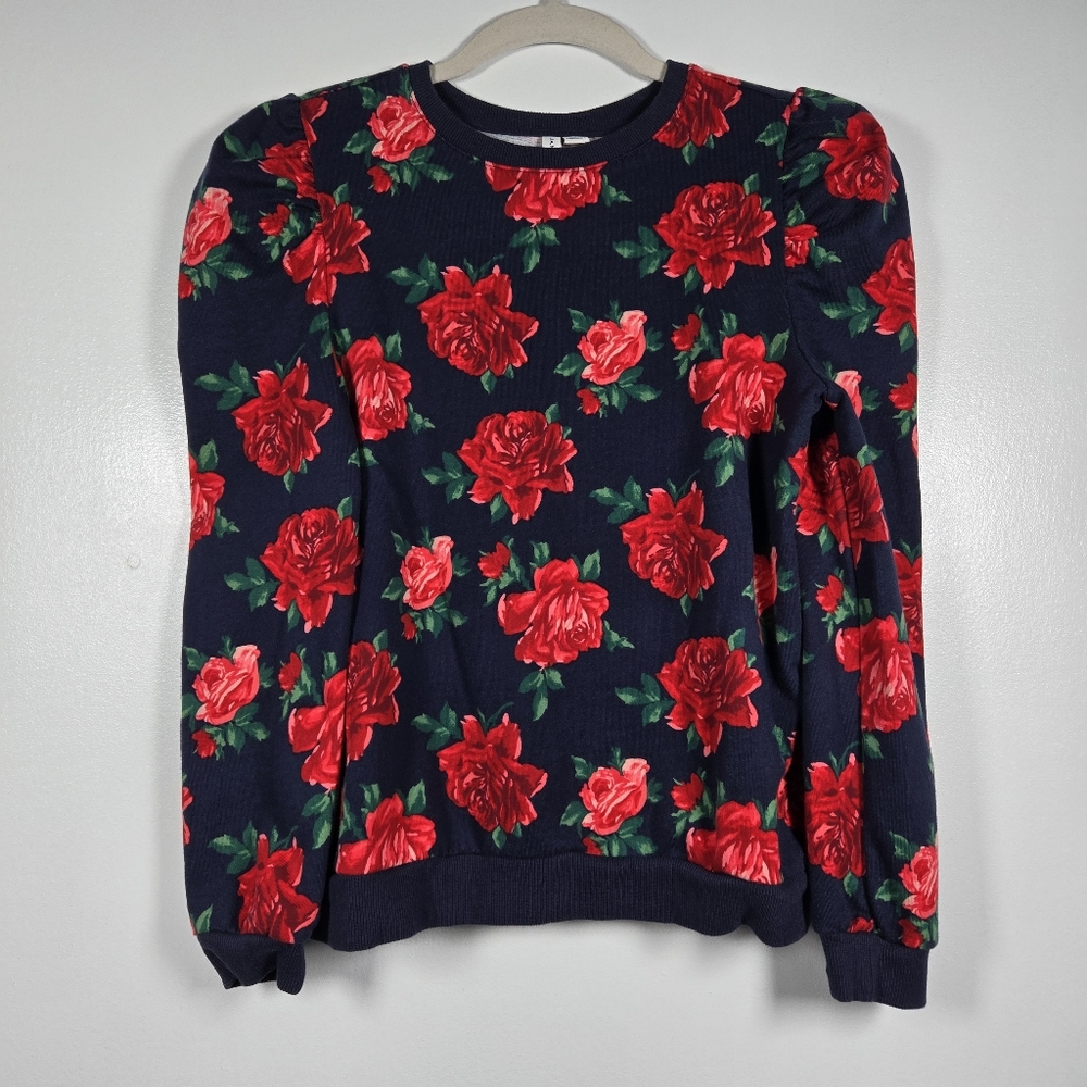 Janie and Jack X American Girl Wrapped In Roses Party Sweatshirt Top Girls 16